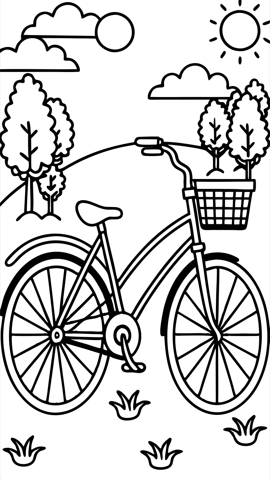 bike coloring page